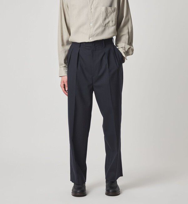 STEVEN ALAN「＜Steven Alan＞ ウール トロピカル インツープリーツ ドレス トラウザーズ」|スラックス|