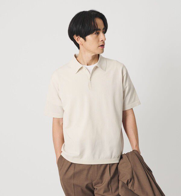 BEAUTY&YOUTH UNITED ARROWS「デオドラント ショートスリーブ ニットポロ 抗菌防臭 ウォッシャブル」|ニット・セーター|NATURAL