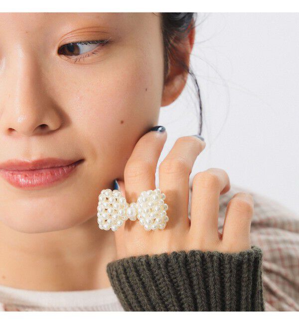 BEAMSBOY「パール リボン リング」|その他|