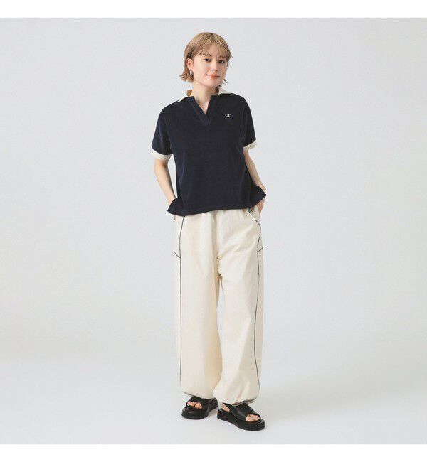 Ray BEAMS 「ストライプ キリカエ トラックパンツ」|チノ|