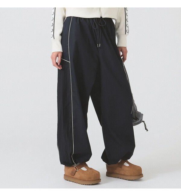 Ray BEAMS 「ストライプ キリカエ トラックパンツ」|チノ|