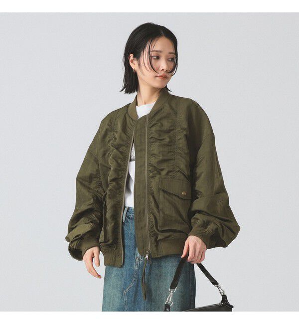 Ray BEAMS 「シャーリング MA-1 ブルゾン」|ブルゾン・スタジャン|OLIVE