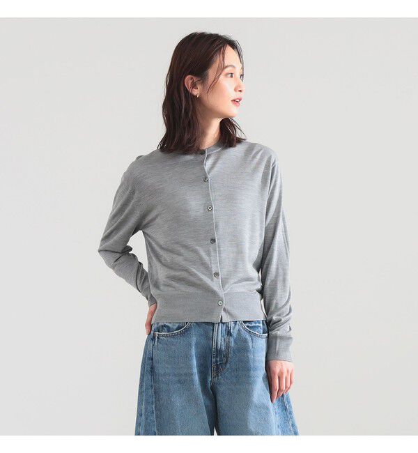 Demi-Luxe BEAMS 「シルク クルーネック カーディガン」|ニット・セーター|