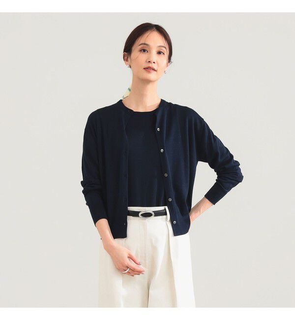 Demi-Luxe BEAMS 「シルク クルーネック カーディガン」|ニット・セーター|
