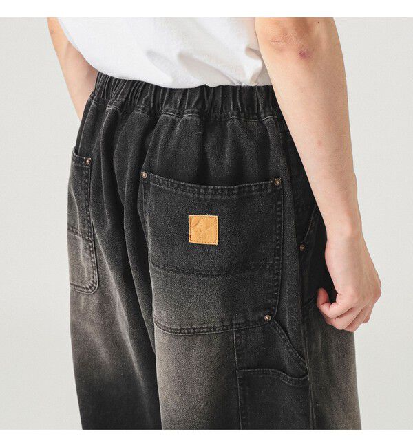 BEAMS「ワイドストレート ダック ダブルニー カーゴパンツ」|チノ|