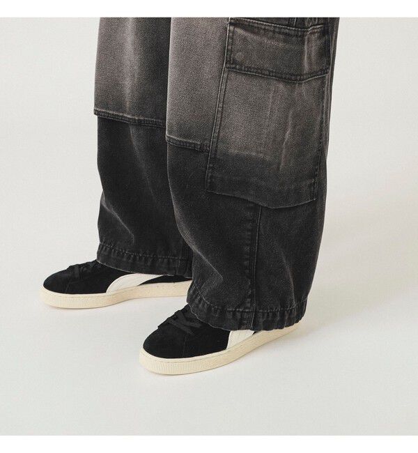 BEAMS「ワイドストレート ダック ダブルニー カーゴパンツ」|チノ|