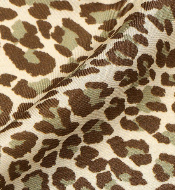 SHIPS for women「レオパードシルクスカーフ 65&times;65」|バンダナ・スカーフ|