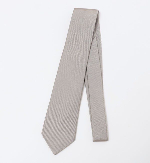 SHIPS「BREUER: シルク コットン モガドール 無地 ネクタイ」|ネクタイ・蝶ネクタイ|ベージュ系