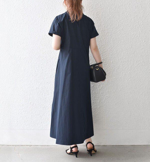 SHIPS any「SHIPS any:〈洗濯機可能〉フラットカラー Vネック フレア ワンピース」|ワンピース|