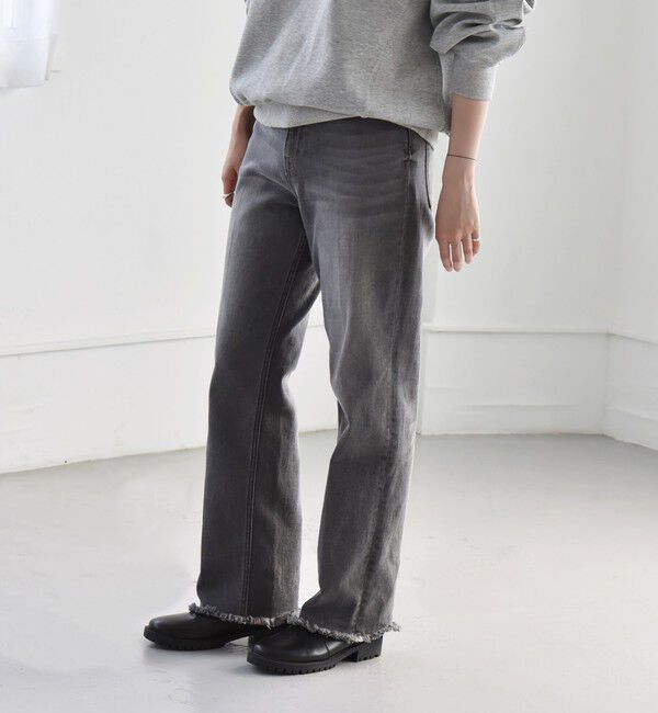 quaranciel「quaranciel:〈洗濯機可能〉ハンサム テーパード デニム パンツ 2」|デニム|