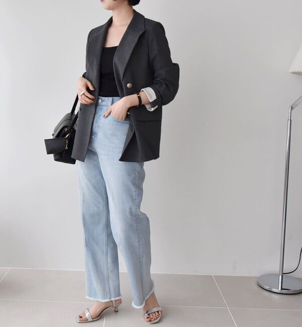 quaranciel「quaranciel:〈洗濯機可能〉ハンサム テーパード デニム パンツ 2」|デニム|