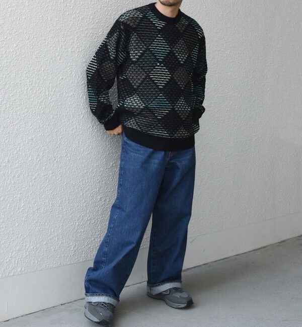 SHIPS any「SHIPS any: 〈手洗い可能〉ジオメトリック ジャガード クルーネック ルーズ ニット◇」|その他|