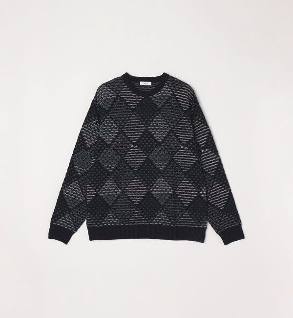 SHIPS any「SHIPS any: 〈手洗い可能〉ジオメトリック ジャガード クルーネック ルーズ ニット◇」|その他|