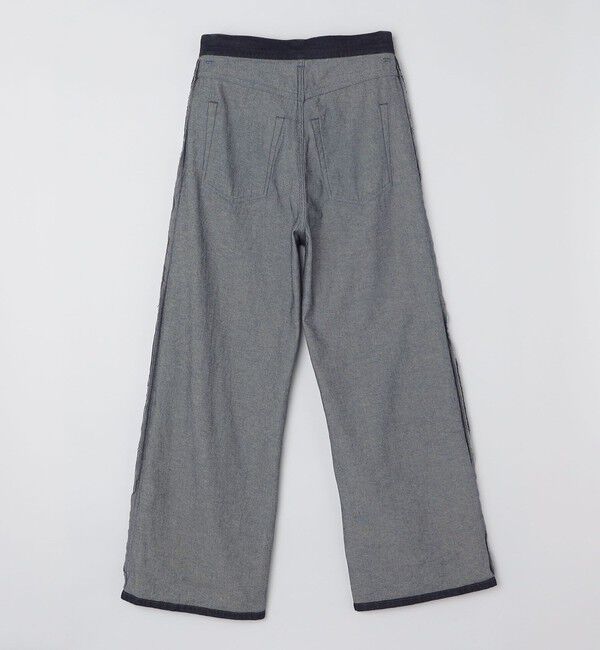 SHIPS any「SHIPS any: ウォッシュド デニム セミフレア ワイド パンツ (セットアップ対応)◇」|デニム|