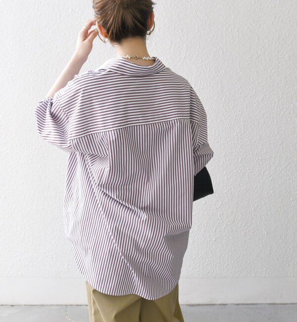 SHIPS any「《一部追加予約》SHIPS any:〈洗濯機可能〉REPREVE レギュラーカラー ルーズ ポケット シャツ」|シャツ・ブラウス|