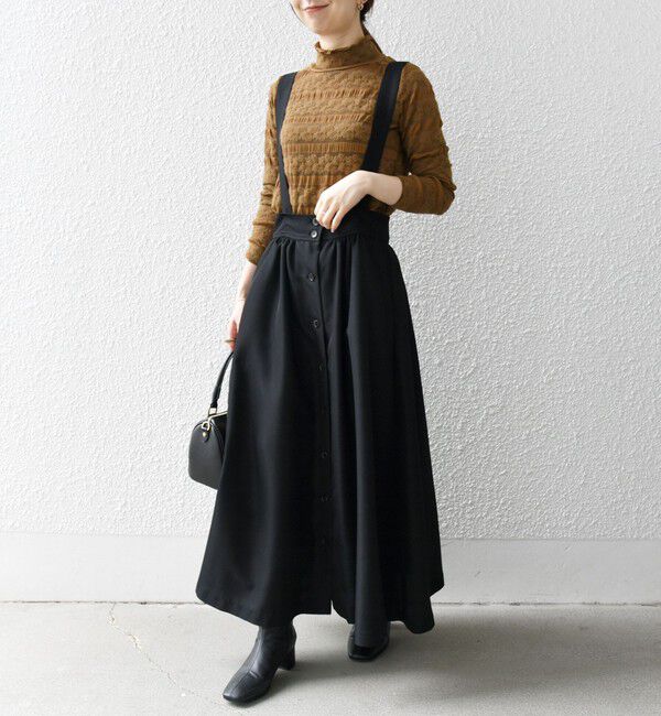 SHIPS any「SHIPS any:〈洗濯機可能〉ウーステッド ハイウエスト ジャンパースカート」|ジャンパースカート|