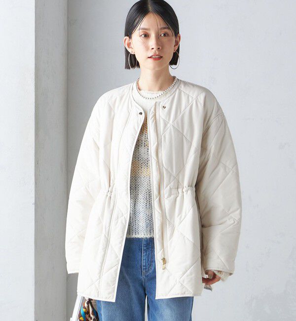 SHIPS for women「〈手洗い可能〉キルティング サイドジップ ブルゾン」|ブルゾン・スタジャン|
