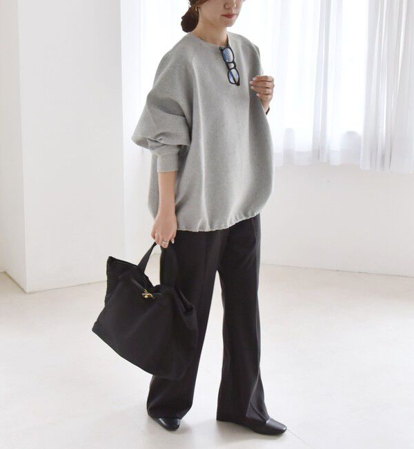 quaranciel「《一部追加予約》quaranciel:〈洗濯機可能〉ポンチ ドロスト ルーズ プルオーバー」|スウェット・ジャージ|