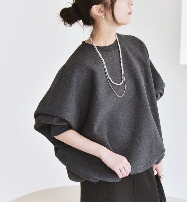 quaranciel「《一部追加予約》quaranciel:〈洗濯機可能〉ポンチ ドロスト ルーズ プルオーバー」|スウェット・ジャージ|