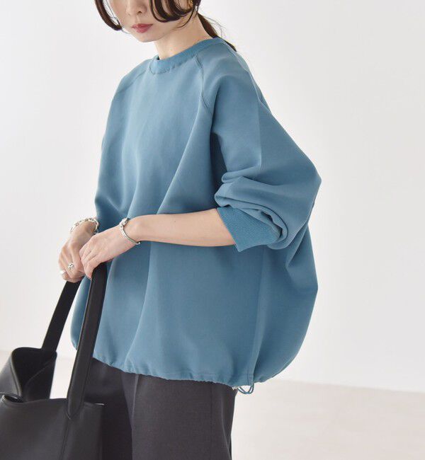 quaranciel「《一部追加予約》quaranciel:〈洗濯機可能〉ポンチ ドロスト ルーズ プルオーバー」|スウェット・ジャージ|