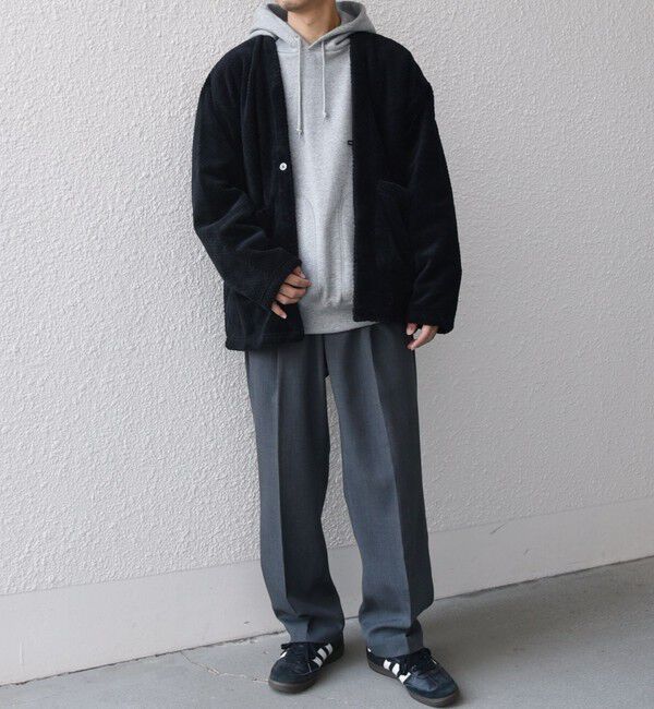 SHIPS any「【WEB限定】SHIPS any: パイナップル フリース 1ボタン Vネック カーディガン◇」|カーディガン|