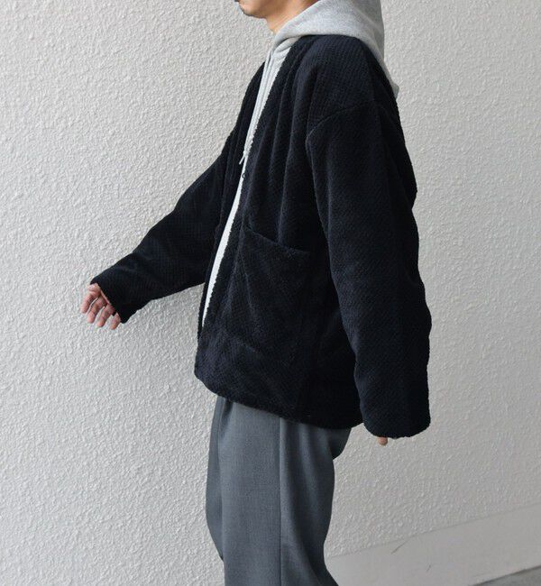 SHIPS any「【WEB限定】SHIPS any: パイナップル フリース 1ボタン Vネック カーディガン◇」|カーディガン|