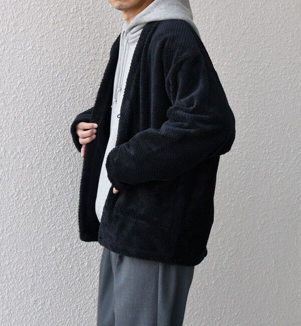 SHIPS any「【WEB限定】SHIPS any: パイナップル フリース 1ボタン Vネック カーディガン◇」|カーディガン|