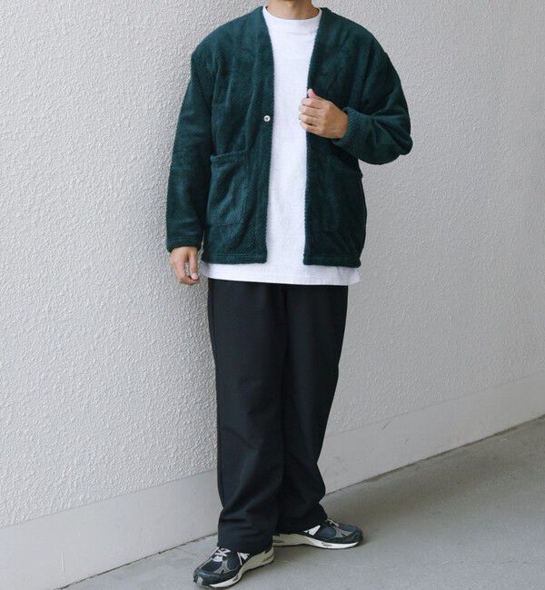 SHIPS any「【WEB限定】SHIPS any: パイナップル フリース 1ボタン Vネック カーディガン◇」|カーディガン|