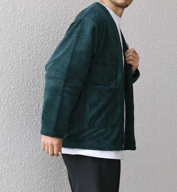 SHIPS any「【WEB限定】SHIPS any: パイナップル フリース 1ボタン Vネック カーディガン◇」|カーディガン|