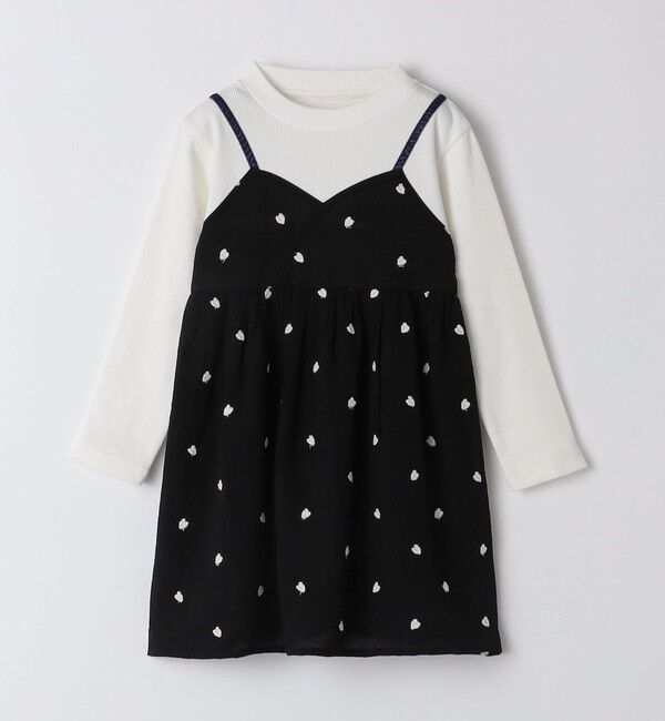 SHIPS Colors 「SHIPS Colors: 100～140cm /〈洗濯機可能〉ハート エンブロイダリー ワンピース」|ワンピース|