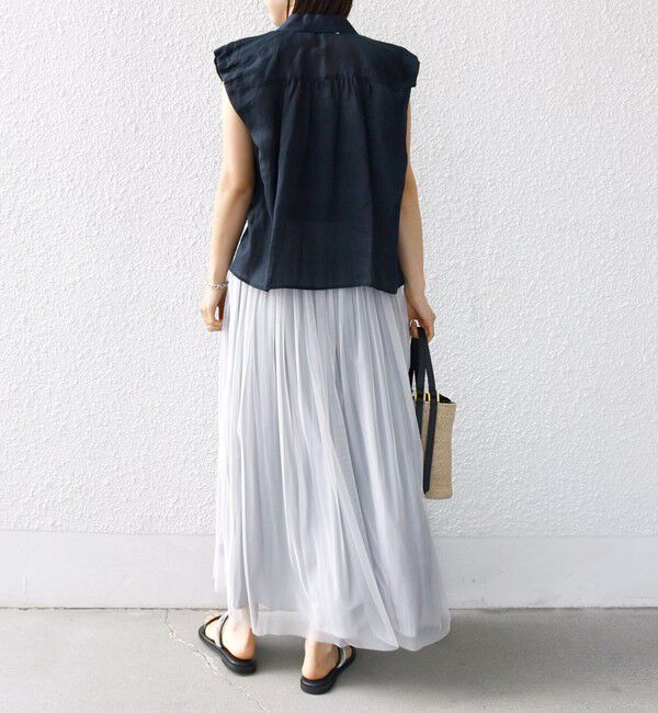 SHIPS for women「〈手洗い可能〉リバーシブル チュール カッセン スカート」|スカート|
