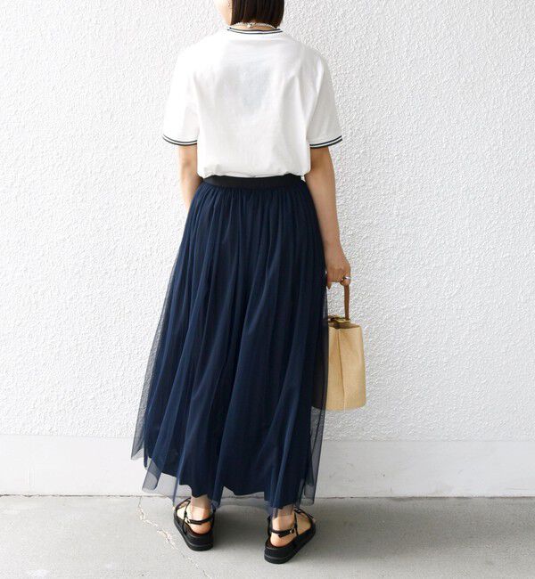 SHIPS for women「〈手洗い可能〉リバーシブル チュール カッセン スカート」|スカート|