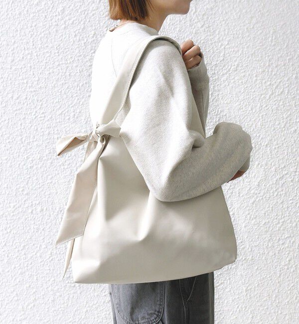 SHIPS any「【WEB限定】SHIPS any: A4 リボン付 ワンハンドル バッグ」|その他|ナチュラル