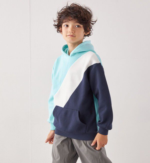 SHIPS any「SHIPS any:〈洗濯機可能〉デザイン ポンチ プルオーバー パーカー <KIDS>◇」|パーカー|ライトブルー