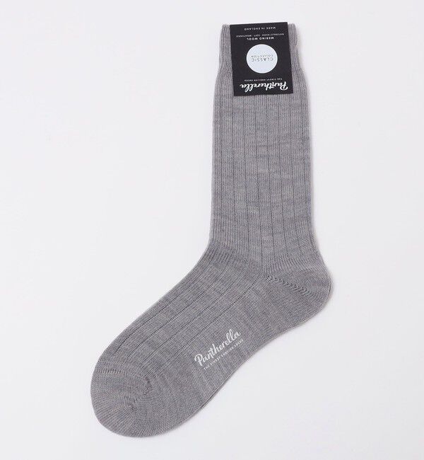 SHIPS「PANTHERELLA: PACKINGTON リブソックス 22FW」|ソックス|グレー