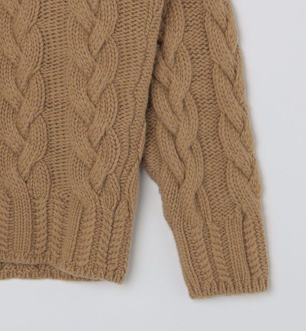 SHIPS「【SHIPS別注】GRAY: ケーブル編み タートルネック ニット」|ニット・セーター|