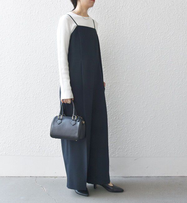 SHIPS any「SHIPS any:〈洗濯機可能〉オックス セミワイド サロペット［NAVY BLUE］」|オールインワン|