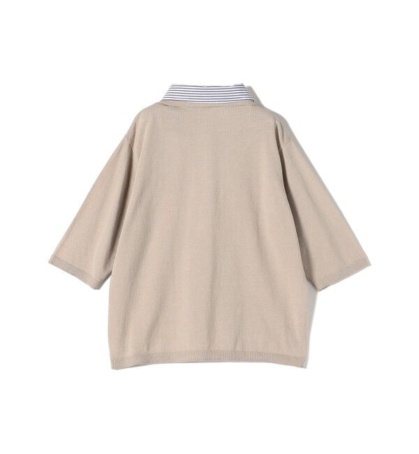 SHIPS for women「【WEB限定】〈手洗い可能〉ダブルカラー ショート スリーブ ポロ」|ポロシャツ|