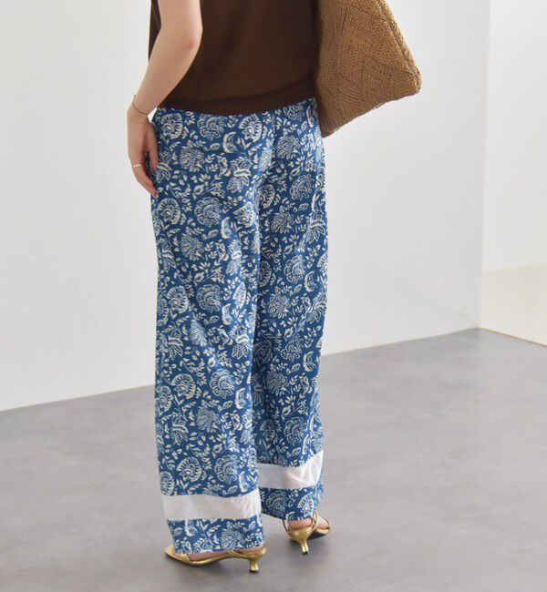 quaranciel「quaranciel:〈洗濯機可能〉フラワー プリント セミフレア パンツ」|その他|