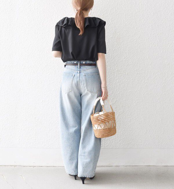 SHIPS any「《一部追加予約》【WEB限定】SHIPS any:〈洗濯機可能〉ラフ サテン フリルカラー ブラウス 26SS」|シャツ・ブラウス|