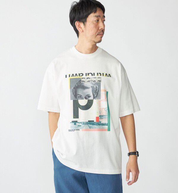 SHIPS「STUDIO BLANCHE: キリマンジャロ ワークス プリント Tシャツ」|Tシャツ・カットソー|ホワイト