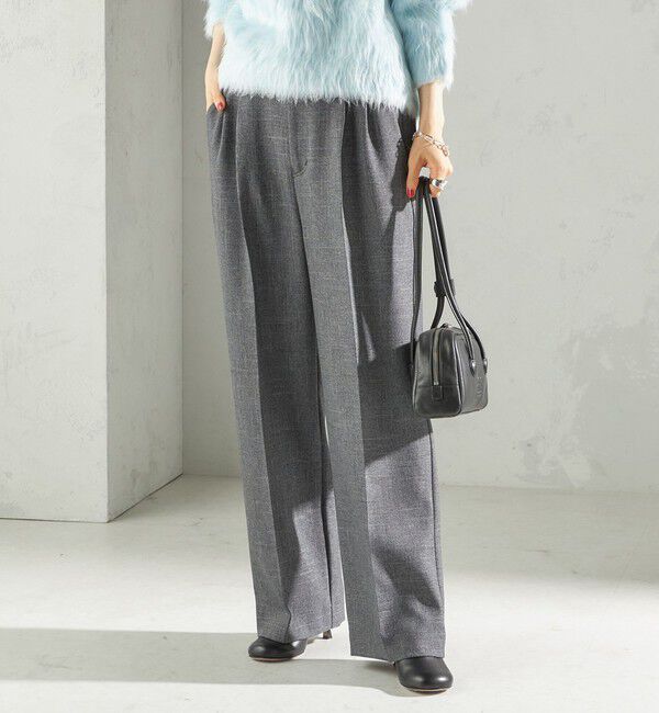 SHIPS for women「〈手洗い可能〉TUMUGITO(R) シャーク ツイード タック パンツ」|その他|