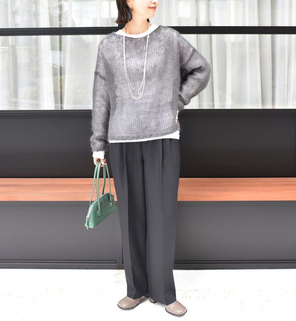 SHIPS for women「〈手洗い可能〉TUMUGITO(R) シャーク ツイード タック パンツ」|その他|