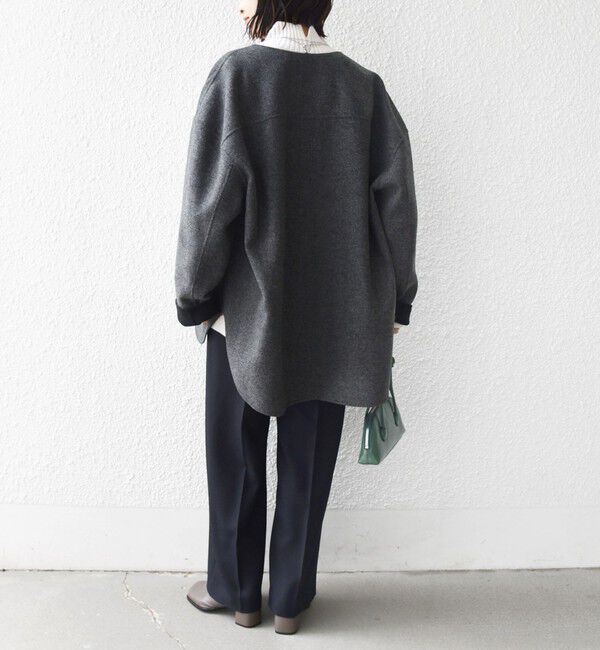 SHIPS for women「〈手洗い可能〉TUMUGITO(R) シャーク ツイード タック パンツ」|その他|