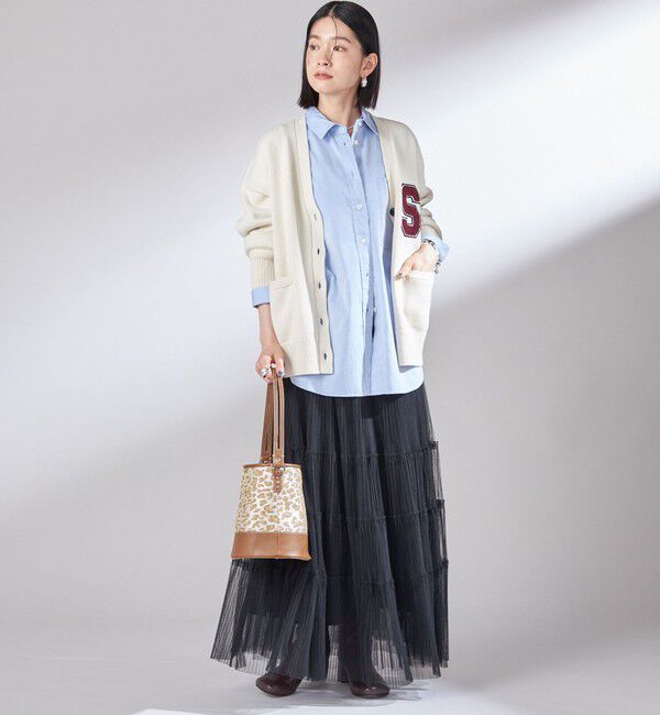 SHIPS for women「〈手洗い可能〉チュール プリーツ ティアード スカート」|スカート|