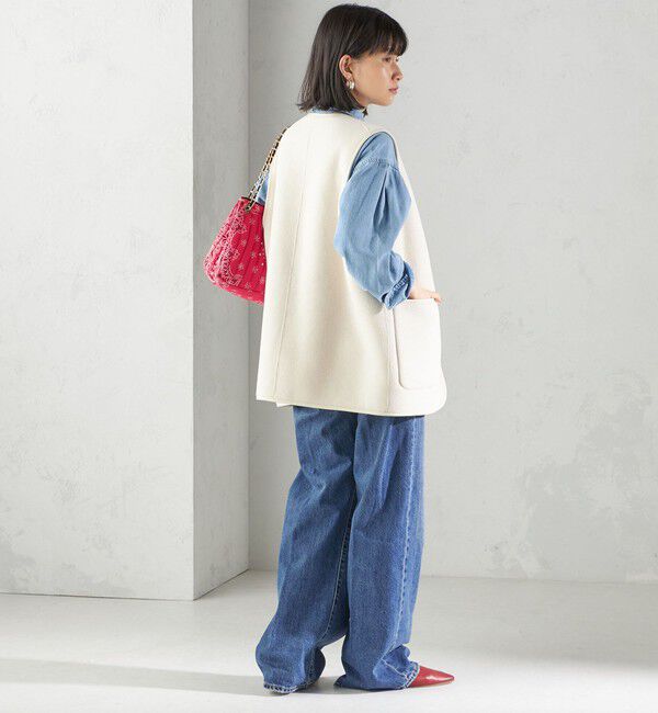 SHIPS for women「〈手洗い可能〉ボア フリース リバーシブル ベスト」|ベスト・ジレ|