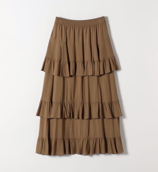 SHIPS any「SHIPS any:〈洗濯機可能〉ティアード ラッフル マキシ スカート」|スカート|