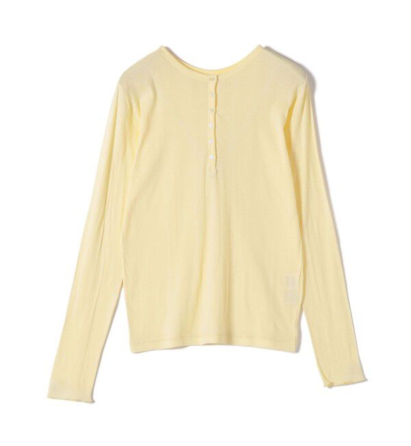 SHIPS for women「【SHIPS別注】miller: シアー ヘンリー ネック ロング スリーブ TEE」|Tシャツ・カットソー|