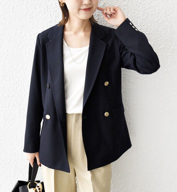 SHIPS for women「ウール ギャバジン ダブル ブレスト ジャケット」|テーラードジャケット|
