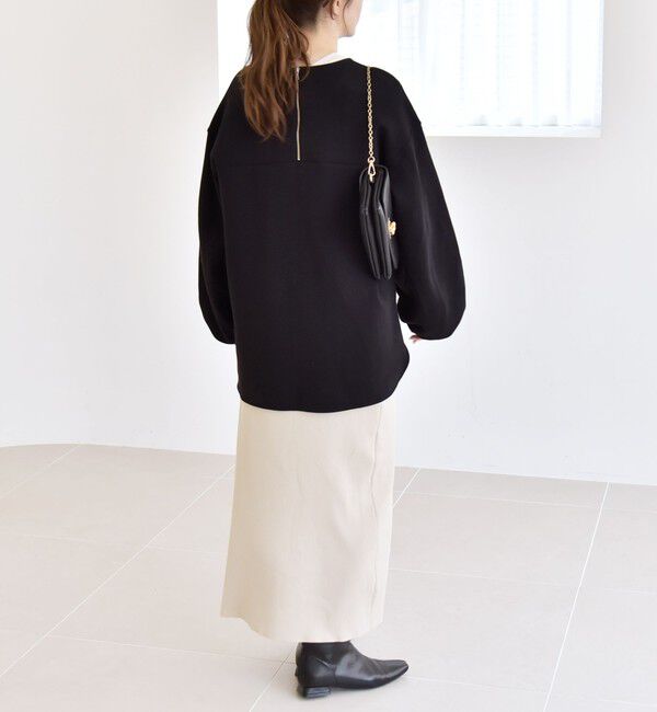 quaranciel「quaranciel:〈洗濯機可能〉ポンチ ボリュームスリーブ ビッグ スウェット プルオーバー」|スウェット・ジャージ|